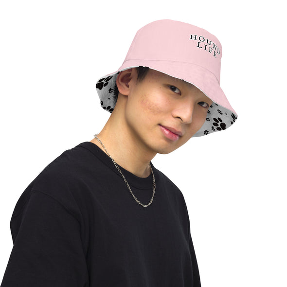 B. W. Pink Hound Life Reversible Bucket Hat