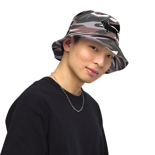 B. W. Reversible Camo Bucket Hat