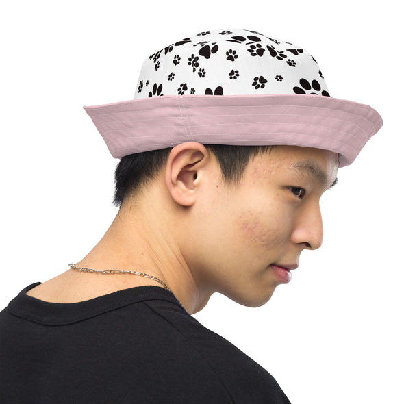 B. W. Pink Hound Life Reversible Bucket Hat