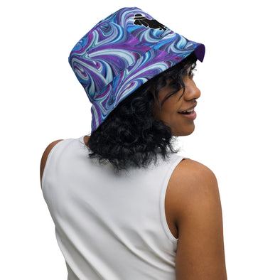 B. W. Purple Tye-Dye Hound Life Reversible Bucket Hat