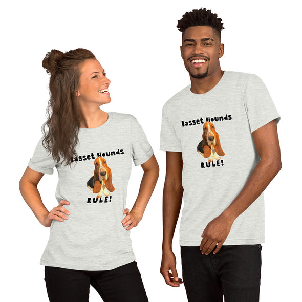 Basset Hounds RULE! Short-Sleeve Unisex T-Shirt