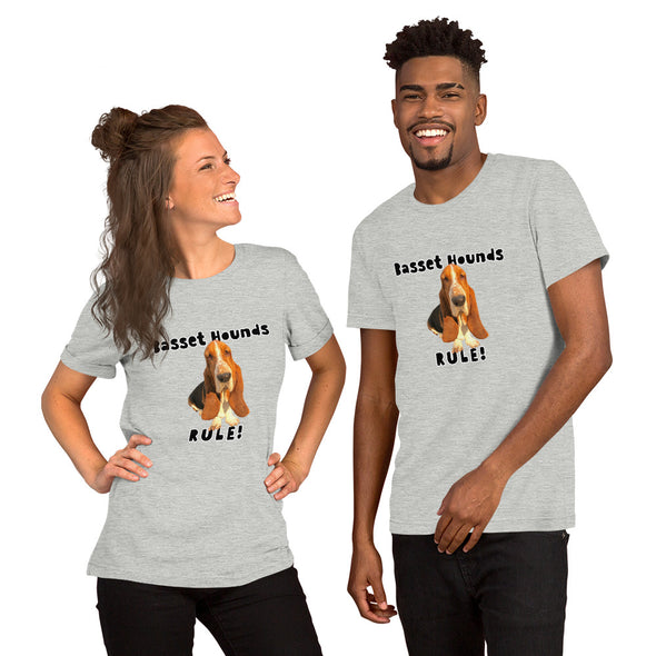 Basset Hounds RULE! Short-Sleeve Unisex T-Shirt
