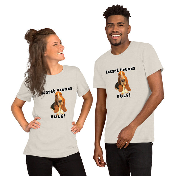 Basset Hounds RULE! Short-Sleeve Unisex T-Shirt