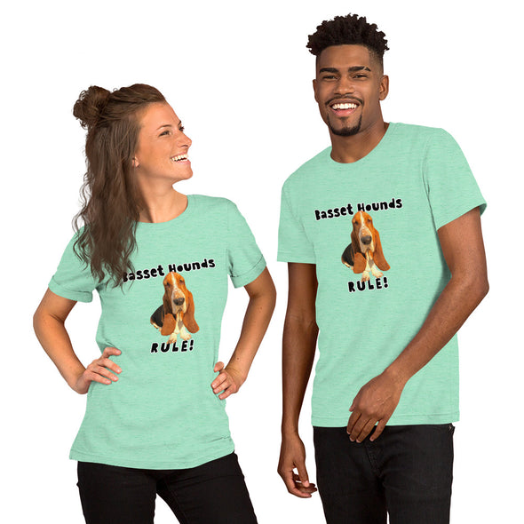 Basset Hounds RULE! Short-Sleeve Unisex T-Shirt