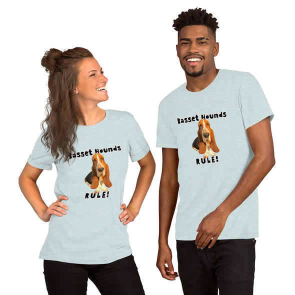 Basset Hounds RULE! Short-Sleeve Unisex T-Shirt