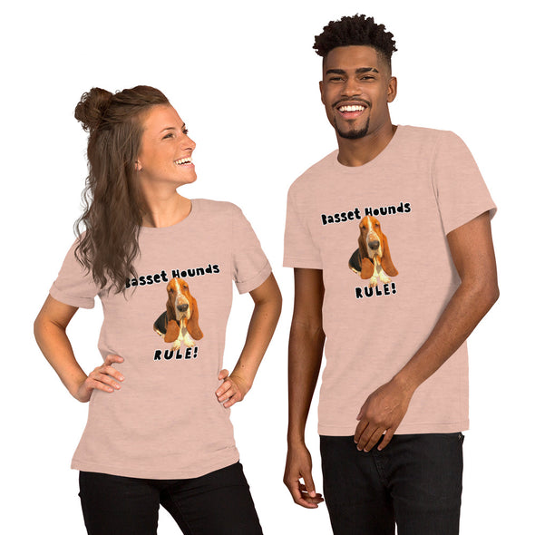 Basset Hounds RULE! Short-Sleeve Unisex T-Shirt