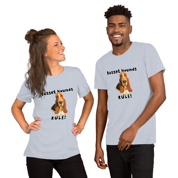 Basset Hounds RULE! Short-Sleeve Unisex T-Shirt