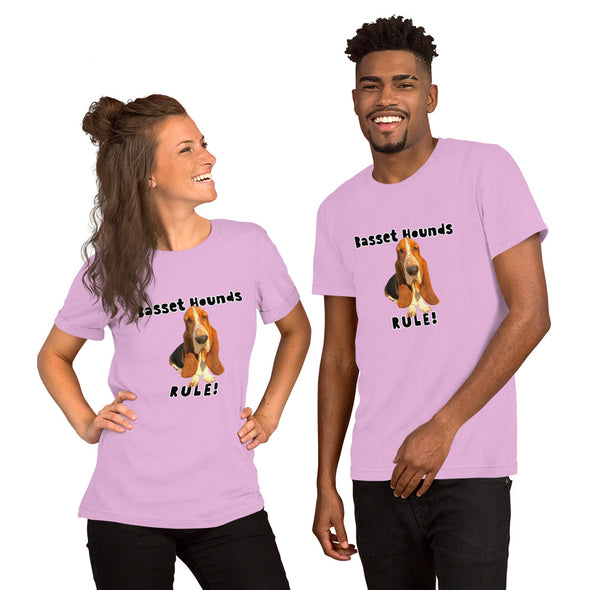 Basset Hounds RULE! Short-Sleeve Unisex T-Shirt