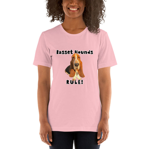 Basset Hounds RULE! Short-Sleeve Unisex T-Shirt