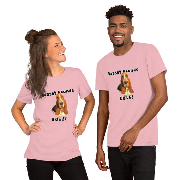 Basset Hounds RULE! Short-Sleeve Unisex T-Shirt