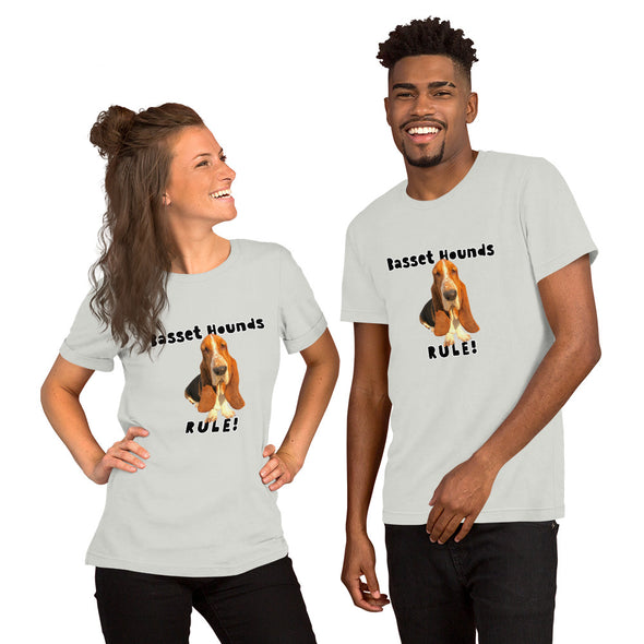 Basset Hounds RULE! Short-Sleeve Unisex T-Shirt