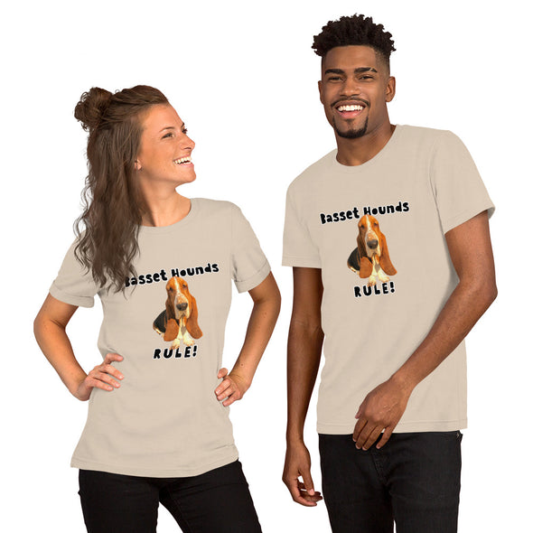 Basset Hounds RULE! Short-Sleeve Unisex T-Shirt