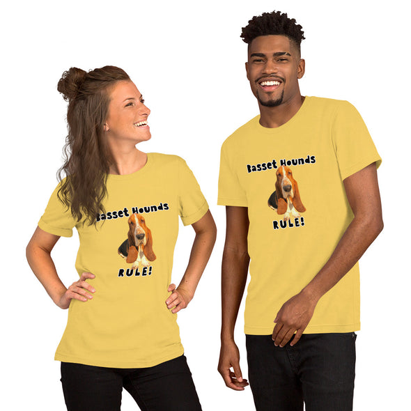 Basset Hounds RULE! Short-Sleeve Unisex T-Shirt